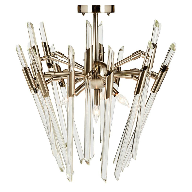Потолочный светильник Ice Rods Chandelier nickel Никель Потолочный светильник Ice Rods Chandelier nickel Никель в Кирове | Loft Concept