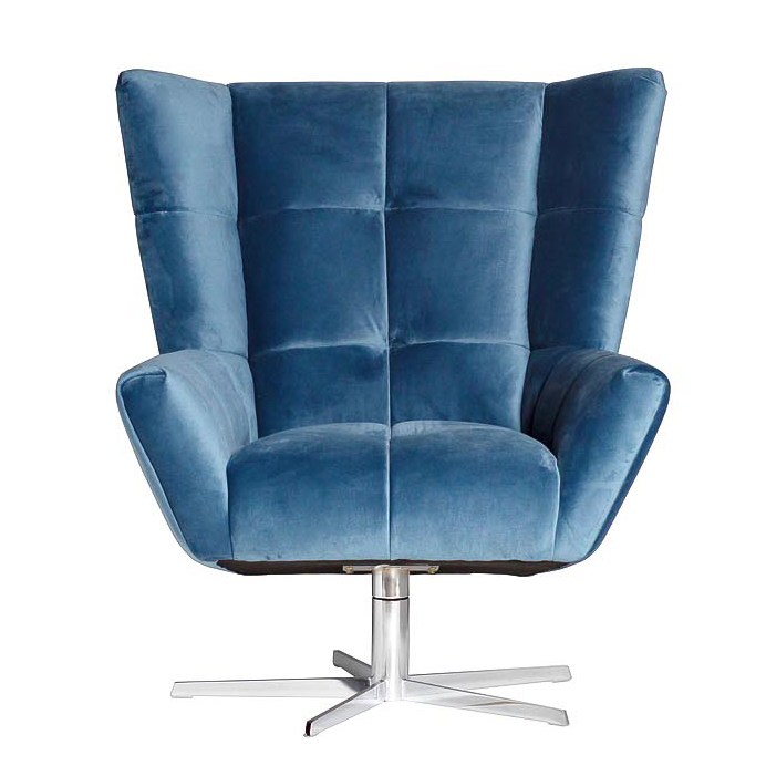 Кресло вращающееся Lord Armchair blue Синий Кресло вращающееся Lord Armchair blue Синий в Кирове | Loft Concept