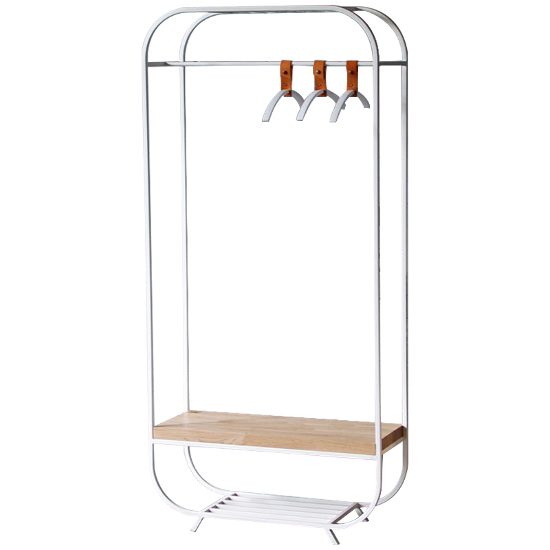 Рейл Franks Industrial Metal Rust Clothes Rail Белый Древесина Рейл Franks Industrial Metal Rust Clothes Rail Белый Древесина в Кирове | Loft Concept