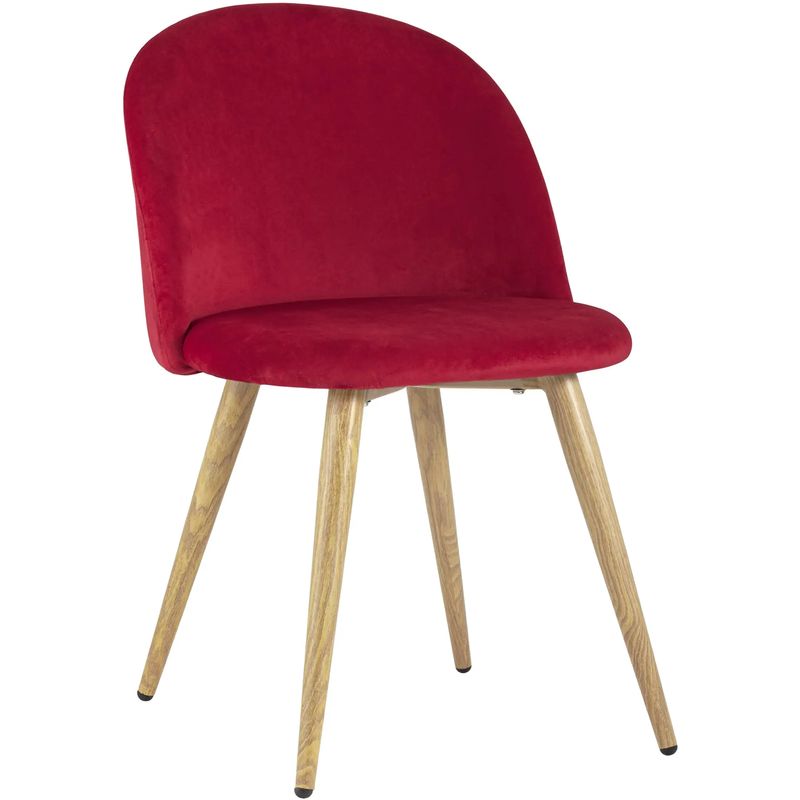 Стул Miruna Chair II Красный Велюр Красный Древесина Стул Miruna Chair II Красный Велюр Красный Древесина в Кирове | Loft Concept