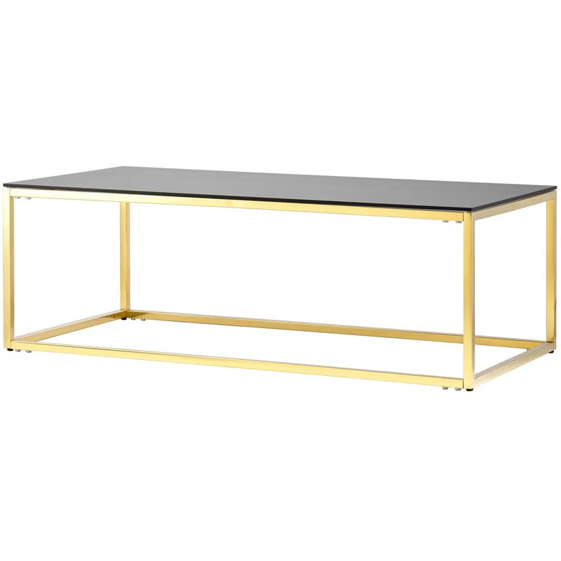Столик кофейный Cassiani Collection Gold Золотой Стекло Смок Столик кофейный Cassiani Collection Gold Золотой Стекло Смок в Кирове | Loft Concept