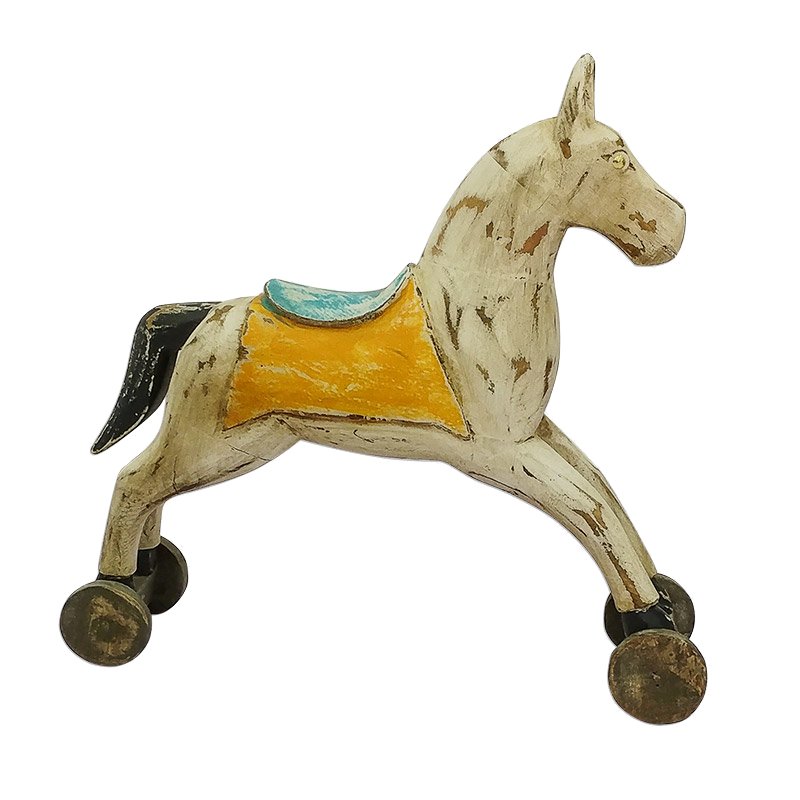 Статуэтка Wooden Horse Желтый Белый Статуэтка Wooden Horse Желтый Белый в Кирове | Loft Concept