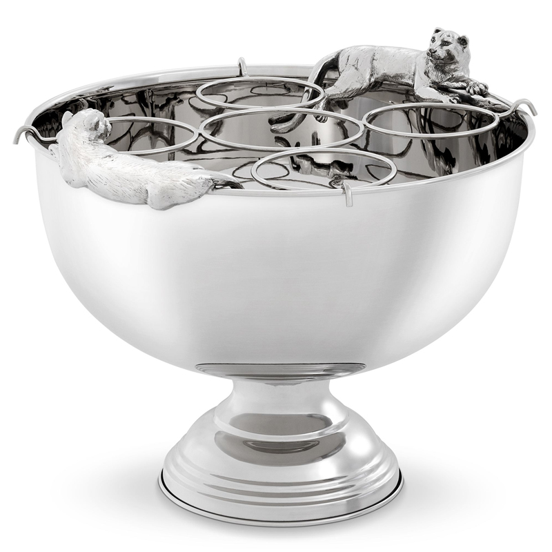 Ведерко для шампанского Eichholtz Champagne Cooler Jordan nickel Никель Ведерко для шампанского Eichholtz Champagne Cooler Jordan nickel Никель в Кирове | Loft Concept