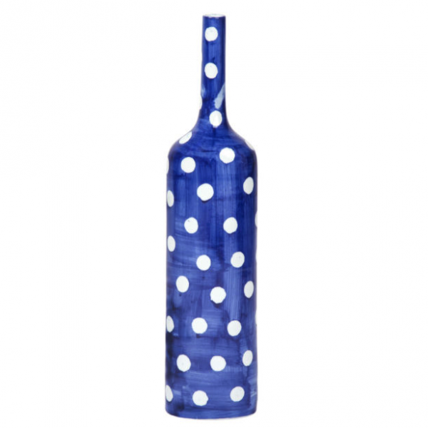 Ваза-бутылка blue & white ornament Point Bottle Синий Белый Ваза-бутылка blue & white ornament Point Bottle Синий Белый в Кирове | Loft Concept