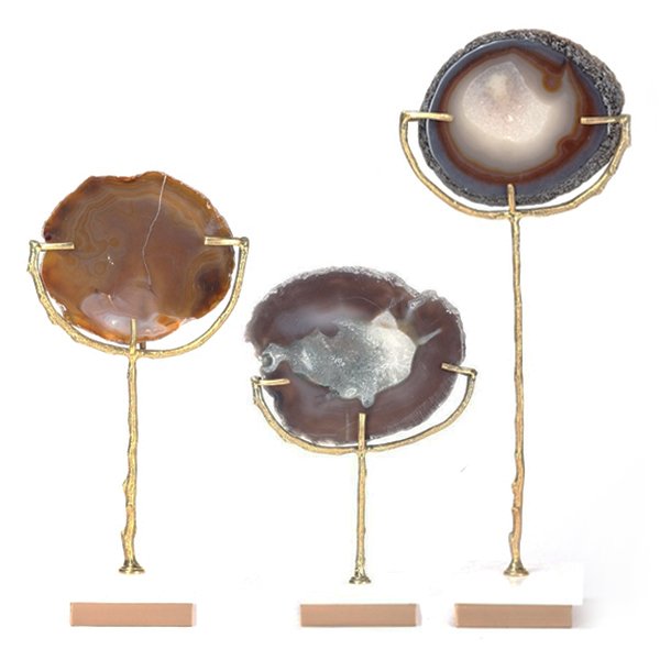 Декоративная статуэтка Stone Agate & Gold Золотой Коричневый в Кирове | Loft Concept 