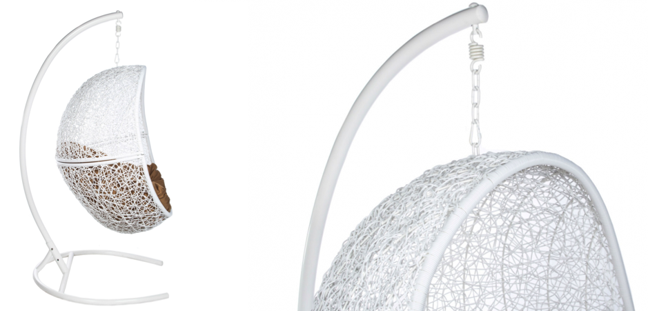 Подвесное уличное кресло Egg Cage white Подвесное уличное кресло Egg Cage white - Loft-Concept в Кирове
