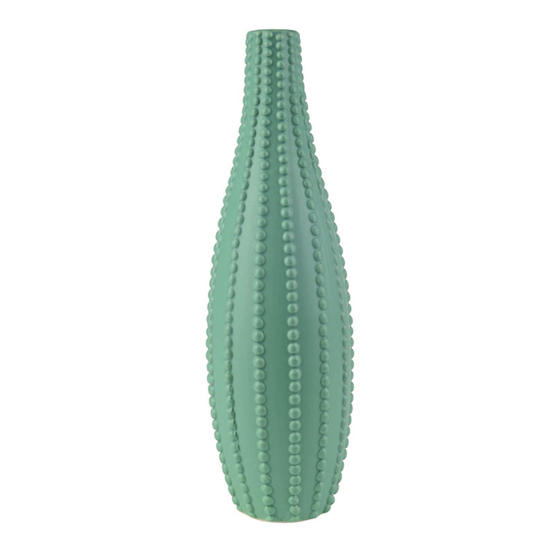 Ваза Ribbed Vase Narrow Throat turquoise 34 Бирюзовый Ваза Ribbed Vase Narrow Throat turquoise 34 Бирюзовый в Кирове | Loft Concept