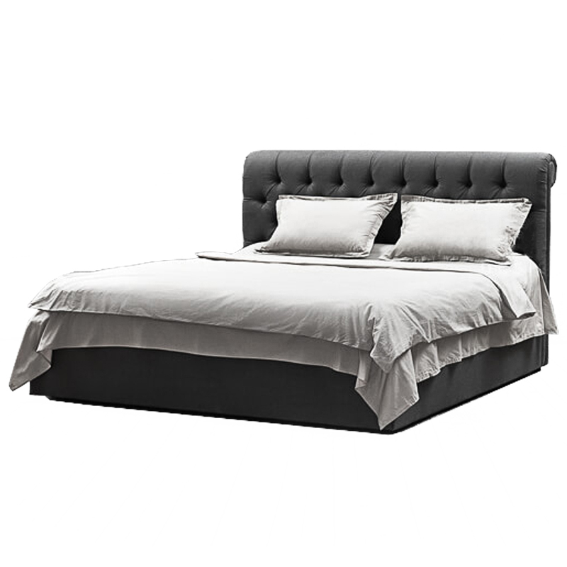 Кровать Gray Capitone Bed Серый Кровать Gray Capitone Bed Серый в Кирове | Loft Concept