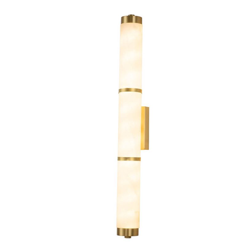 Бра Melba White Marble Wall Lamp Латунь Белый Бра Melba White Marble Wall Lamp Латунь Белый в Кирове | Loft Concept