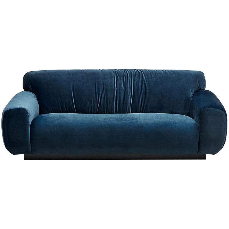 Диван Inesia Sofa blue Темно-синий Черный Диван Inesia Sofa blue Темно-синий Черный в Кирове | Loft Concept