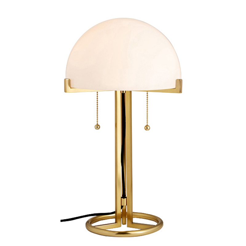 Настольная лампа White Dome Table Lamp Глянцевое золото Белый Настольная лампа White Dome Table Lamp Глянцевое золото Белый в Кирове | Loft Concept