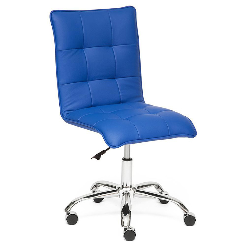 Кресло Deborah eco-leather blue Синий Хром Кресло Deborah eco-leather blue Синий Хром в Кирове | Loft Concept
