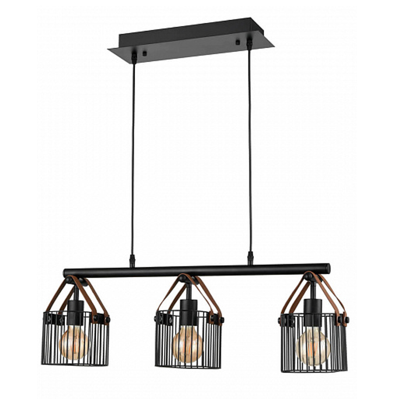 Люстра Cage Wire Color Linear black Черный в Кирове | Loft Concept 