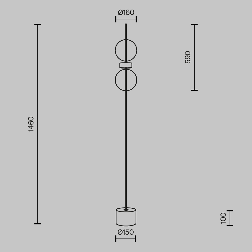 Напольный торшер светодионый Double Moon 3000К 15Вт в Кирове
