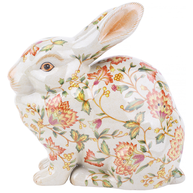 Декоративная статуэтка Porcelain Hare Statuette Белый Мульти Оранжевый Зеленый Декоративная статуэтка Porcelain Hare Statuette Белый Мульти Оранжевый Зеленый в Кирове | Loft Concept