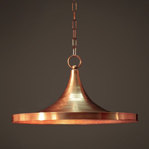 Подвесной светильник Copper Pendant Lamp Beat Light Wide Белый Медь Латунь Подвесной светильник Copper Pendant Lamp Beat Light Wide Белый Медь Латунь в Кирове | Loft Concept