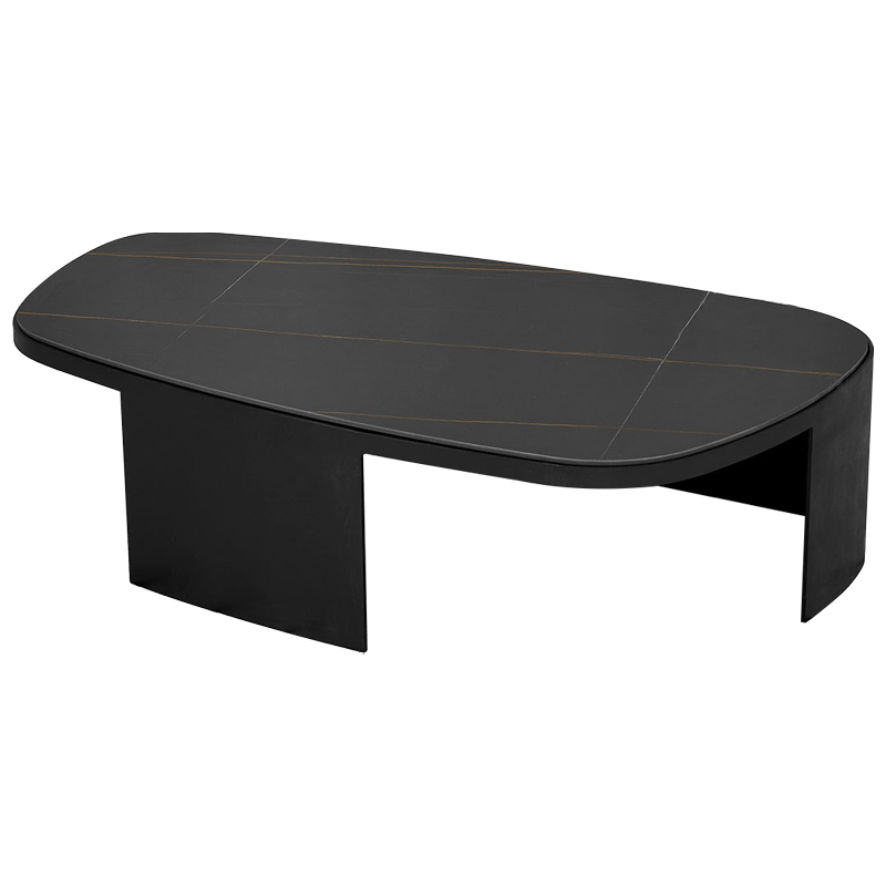 Кофейный стол с каменной столешницей Koch Coffee Table Черный Коричневый Кофейный стол с каменной столешницей Koch Coffee Table Черный Коричневый в Кирове | Loft Concept