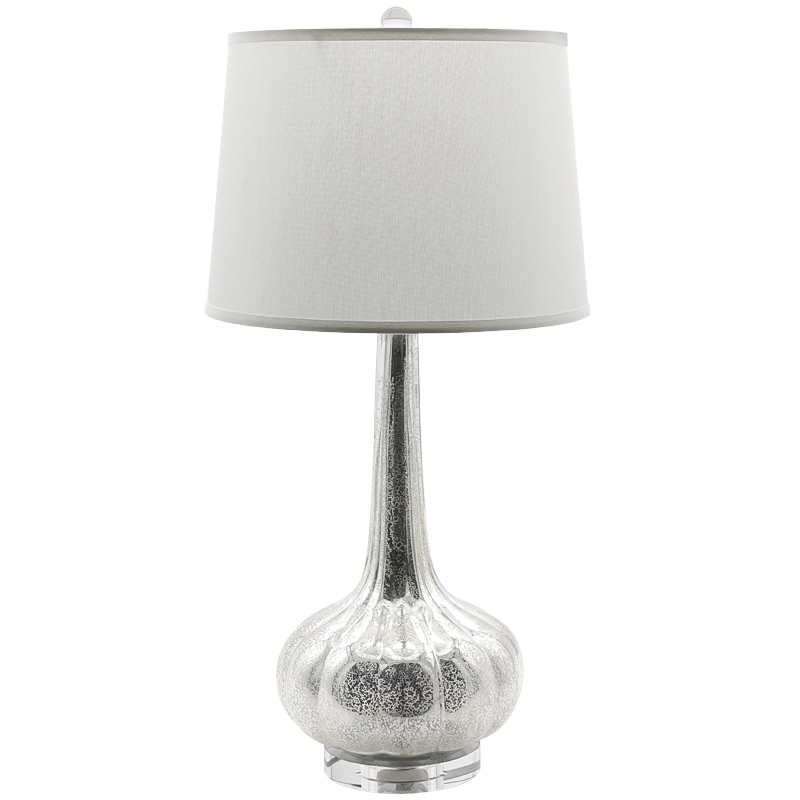 Настольная лампа Regina Andrew Antiqued Glass Table Lamp Серебряный Белый в Кирове | Loft Concept 