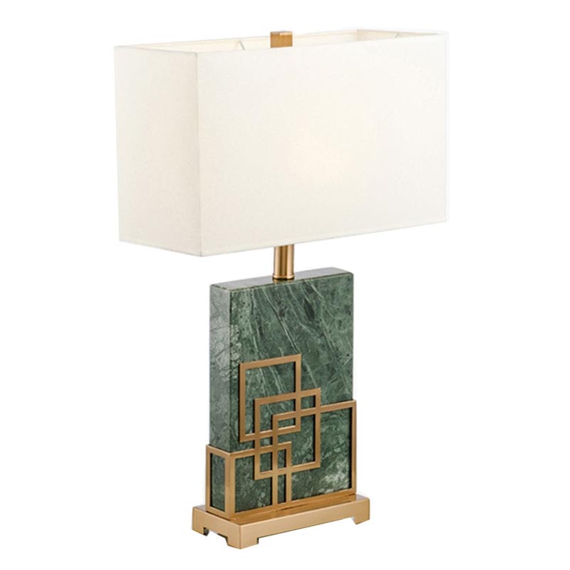 Настольная лампа Table Lamp marble green Зеленый Латунь Настольная лампа Table Lamp marble green Зеленый Латунь в Кирове | Loft Concept