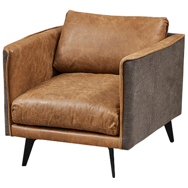 Кресло Caramel Leather & Textiles Armchair Карамель Серый Кресло Caramel Leather & Textiles Armchair Карамель Серый в Кирове | Loft Concept