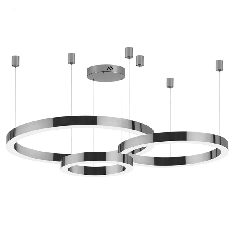 Люстра 3 Nickel Ring Horizontal Никель в Кирове | Loft Concept 
