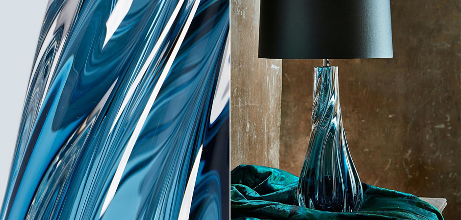 Настольная лампа Naiad Velvet Blue Table Lamp Настольная лампа Naiad Velvet Blue Table Lamp - Loft-Concept в Кирове