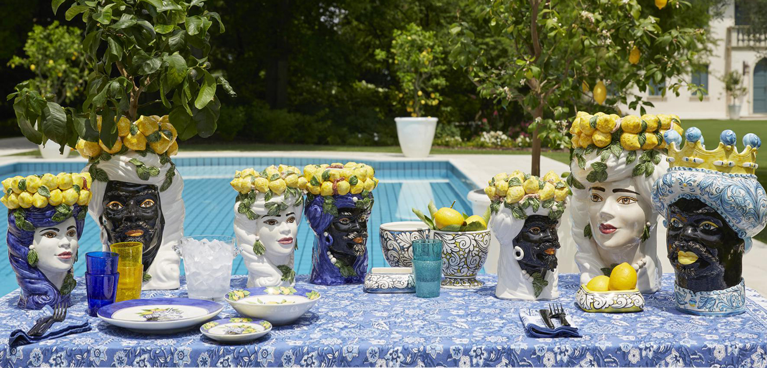 Тарелка Abhika SOUP PLATE MORO HEAD D 22,5 Blue - фото №2