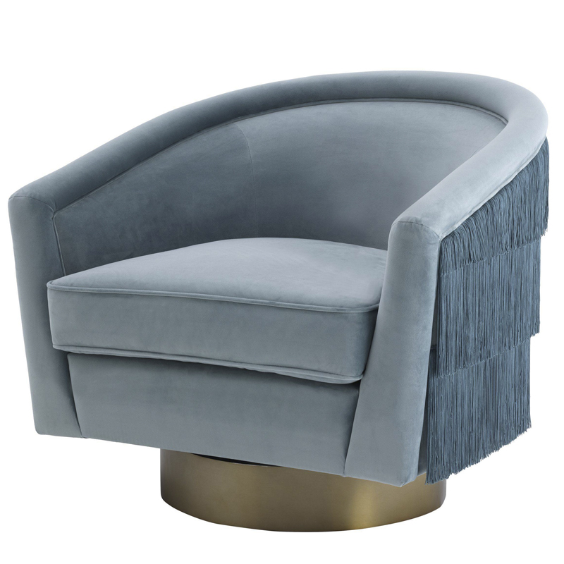 Кресло Eichholtz Swivel Chair Le Vante blue Голубой пастельный Матовая латунь Кресло Eichholtz Swivel Chair Le Vante blue Голубой пастельный Матовая латунь в Кирове | Loft Concept