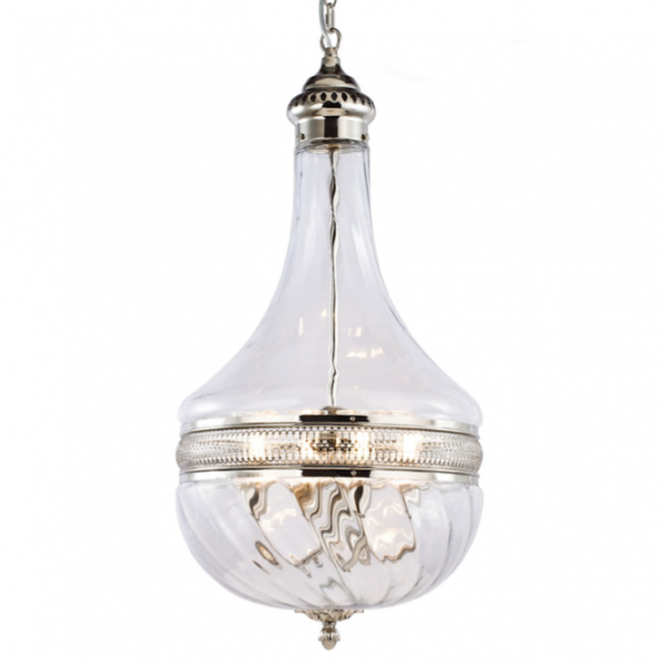 Люстра Capitol Hill Glass Pendant 30 Nickel Хром Люстра Capitol Hill Glass Pendant 30 Nickel Хром в Кирове | Loft Concept