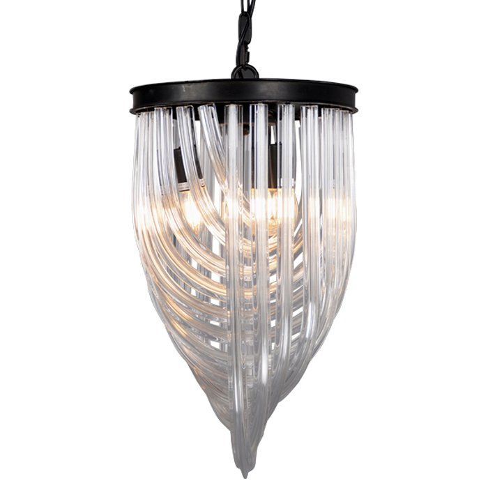 Люстра Chandelier Murano Clear Черный Прозрачное Стекло Люстра Chandelier Murano Clear Черный Прозрачное Стекло в Кирове | Loft Concept