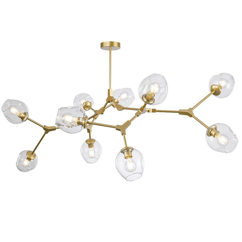 Люстра Branching Bubble Chandelier Черный Золотой Люстра Branching Bubble Chandelier Черный Золотой в Кирове | Loft Concept