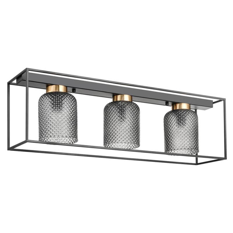 Потолочный светильник Myron Ceiling Chandelier Черный Дымчатый (Smoke) Потолочный светильник Myron Ceiling Chandelier Черный Дымчатый (Smoke) в Кирове | Loft Concept