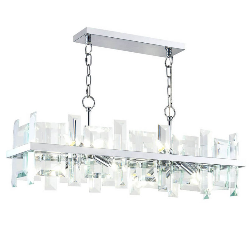 Люстра Harlow Crystal Square Chandelier chrome 8 Хром Люстра Harlow Crystal Square Chandelier chrome 8 Хром в Кирове | Loft Concept