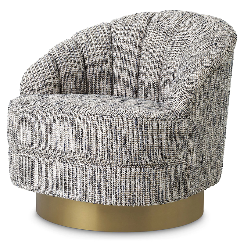 Кресло Eichholtz Swivel Chair Hadley Латунь Серый Кресло Eichholtz Swivel Chair Hadley Латунь Серый в Кирове | Loft Concept