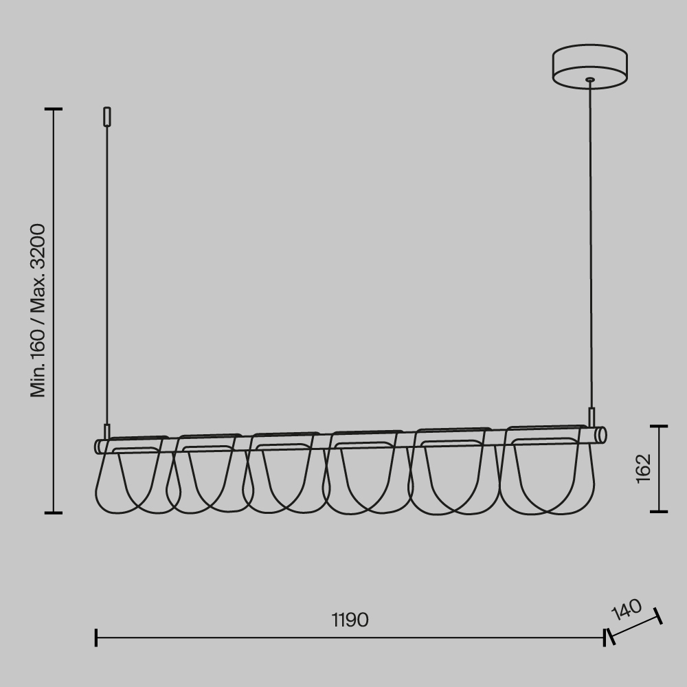 Люстра подвесная Fluffy 3000К 30Вт в Кирове