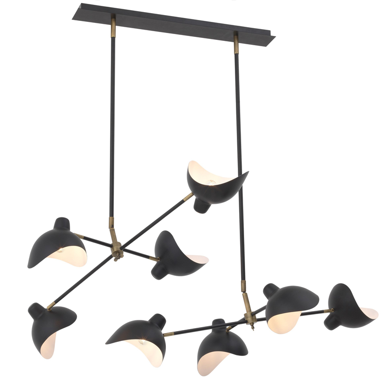 Люстра Eichholtz Chandelier Ophelia Черный Латунь Античная полированная Люстра Eichholtz Chandelier Ophelia Черный Латунь Античная полированная в Кирове | Loft Concept