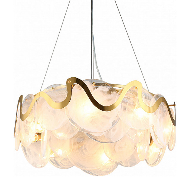 Круглая люстра Daren Lighting Белый Золотой Круглая люстра Daren Lighting Белый Золотой в Кирове | Loft Concept