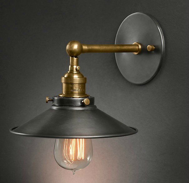 Бра Cone 20th c.Factory filament Черный Бра Cone 20th c.Factory filament Черный в Кирове | Loft Concept