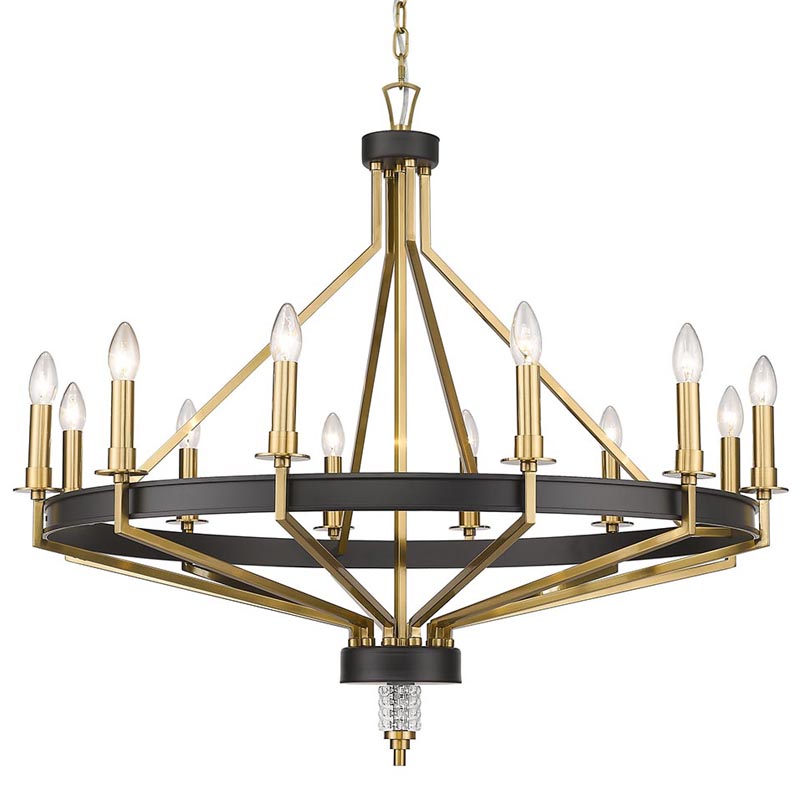 Люстра Fainela Chandelier 96 Латунь Черный Люстра Fainela Chandelier 96 Латунь Черный в Кирове | Loft Concept