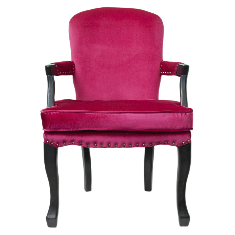 Кресло Aubrey Classical Armchair rose velour Малиновый (Crimson) Черный Кресло Aubrey Classical Armchair rose velour Малиновый (Crimson) Черный в Кирове | Loft Concept
