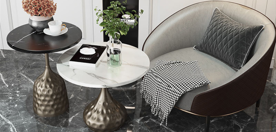 Приставной стол Cluster Surface Bronze Black Stone Side Table Приставной стол Cluster Surface Bronze Black Stone Side Table - Loft-Concept в Кирове