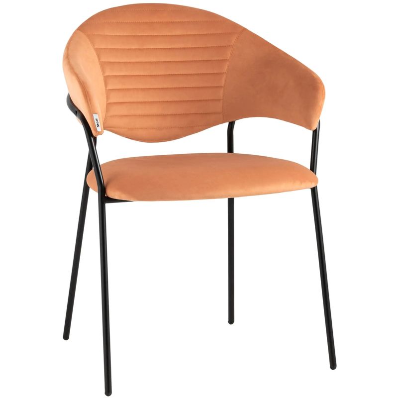 Стул Alexis Chair Оранжевый Велюр Оранжевый Черный Стул Alexis Chair Оранжевый Велюр Оранжевый Черный в Кирове | Loft Concept