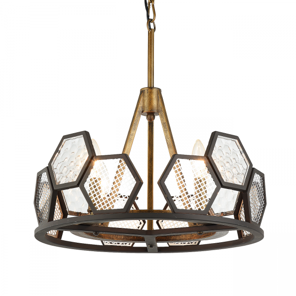 Люстра MetalComb Pendant 4 Черный Люстра MetalComb Pendant 4 Черный в Кирове | Loft Concept