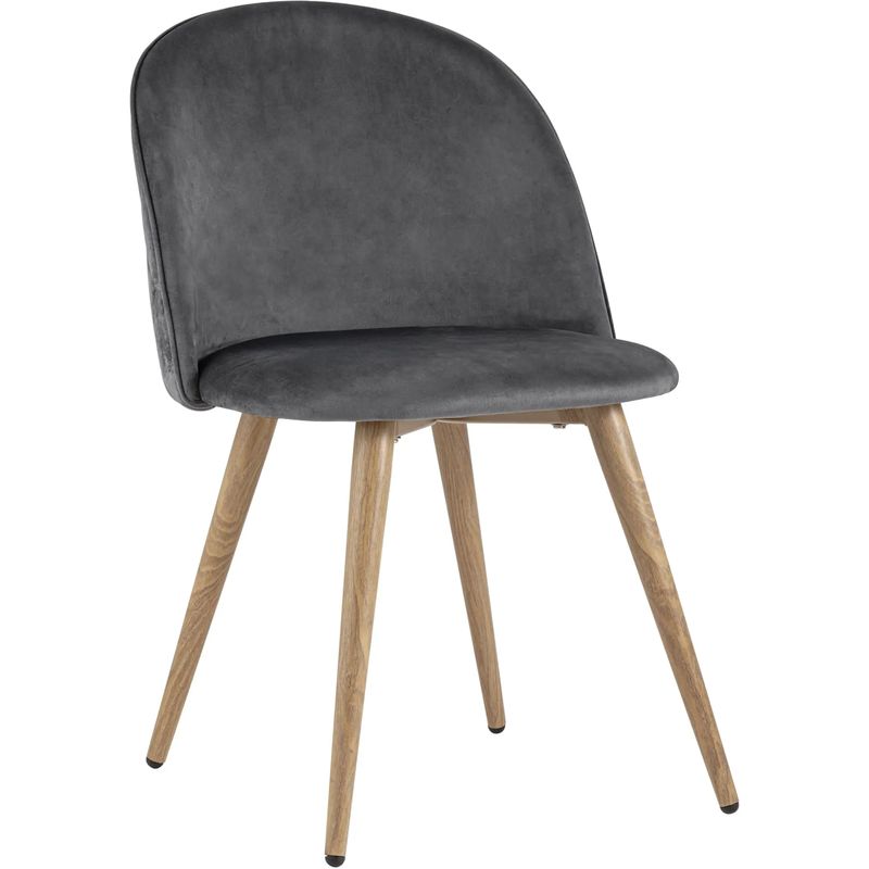Стул Miruna Chair Спинка Ромбы Серый Велюр Серый Древесина Стул Miruna Chair Спинка Ромбы Серый Велюр Серый Древесина в Кирове | Loft Concept