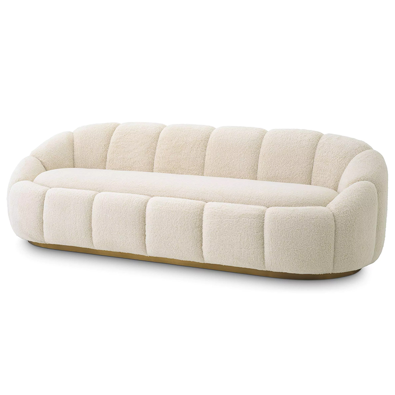 Диван Eichholtz Sofa Inger Brisbane Cream Кремовый Латунь Диван Eichholtz Sofa Inger Brisbane Cream Кремовый Латунь в Кирове | Loft Concept