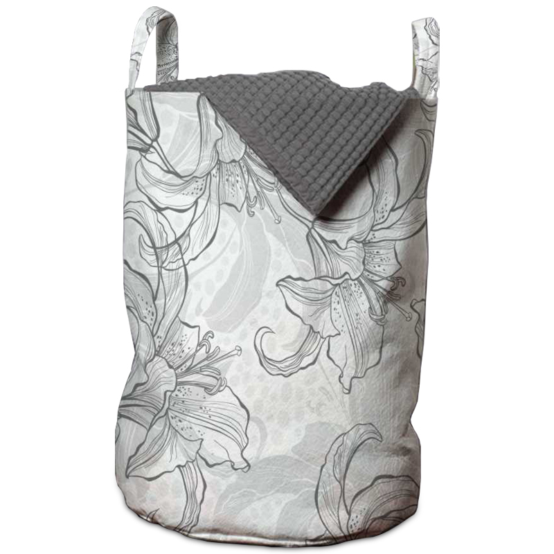 Корзина Black and White Flowers Basket Черно-белый Корзина Black and White Flowers Basket Черно-белый в Кирове | Loft Concept