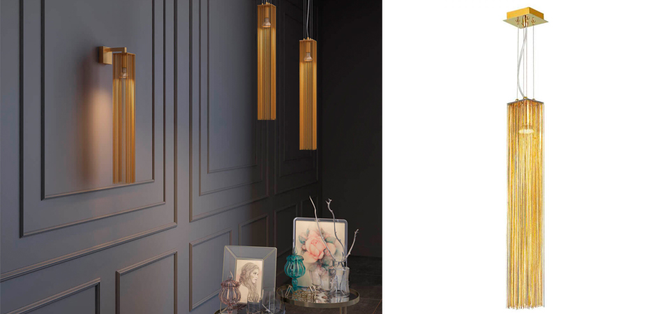 Подвесной светильник Atlantis Chain Gold One Подвесной светильник Atlantis Chain Gold One - Loft-Concept в Кирове