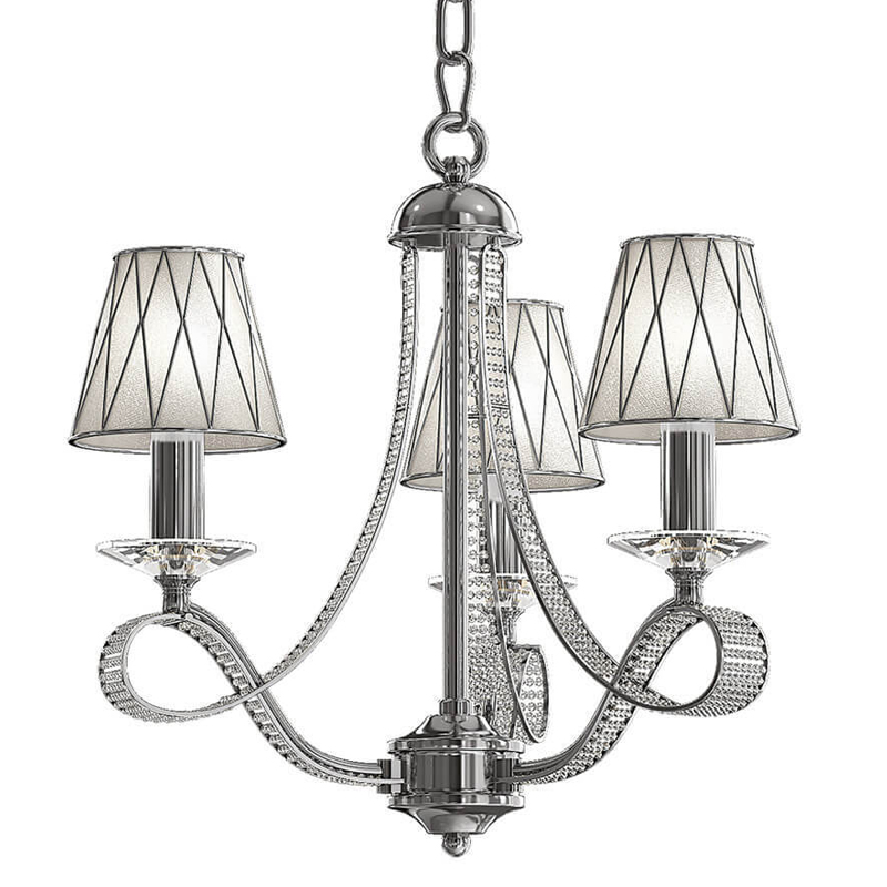 Люстра Franseza Chandelier chrome 52 Хром Белый Люстра Franseza Chandelier chrome 52 Хром Белый в Кирове | Loft Concept