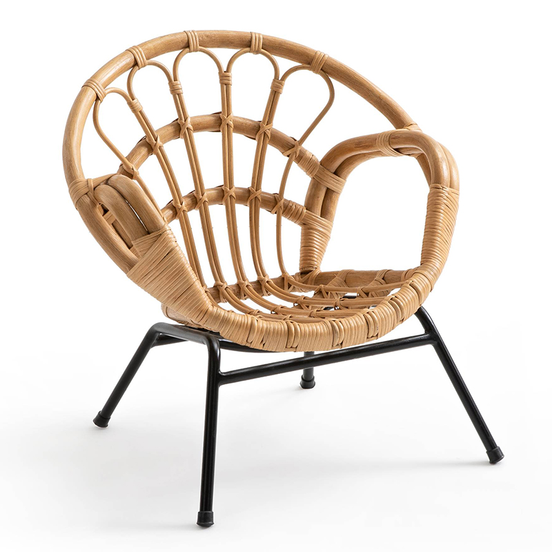 Кресло детское Wicker Baby Chair Бежевый Черный Кресло детское Wicker Baby Chair Бежевый Черный в Кирове | Loft Concept