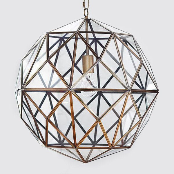 Люстра Glass & Metal Cage Pendant Люстра Glass & Metal Cage Pendant в Кирове | Loft Concept
